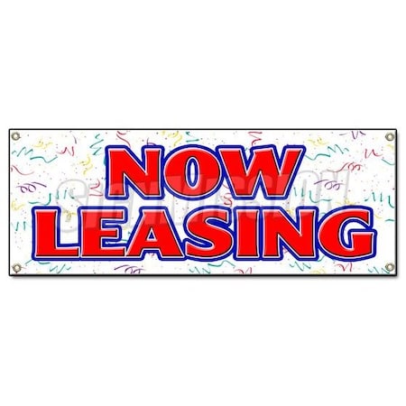 Signmission NOW LEASING BANNER SIGN for lease rent office retail space apartment apt B-Now Leasing